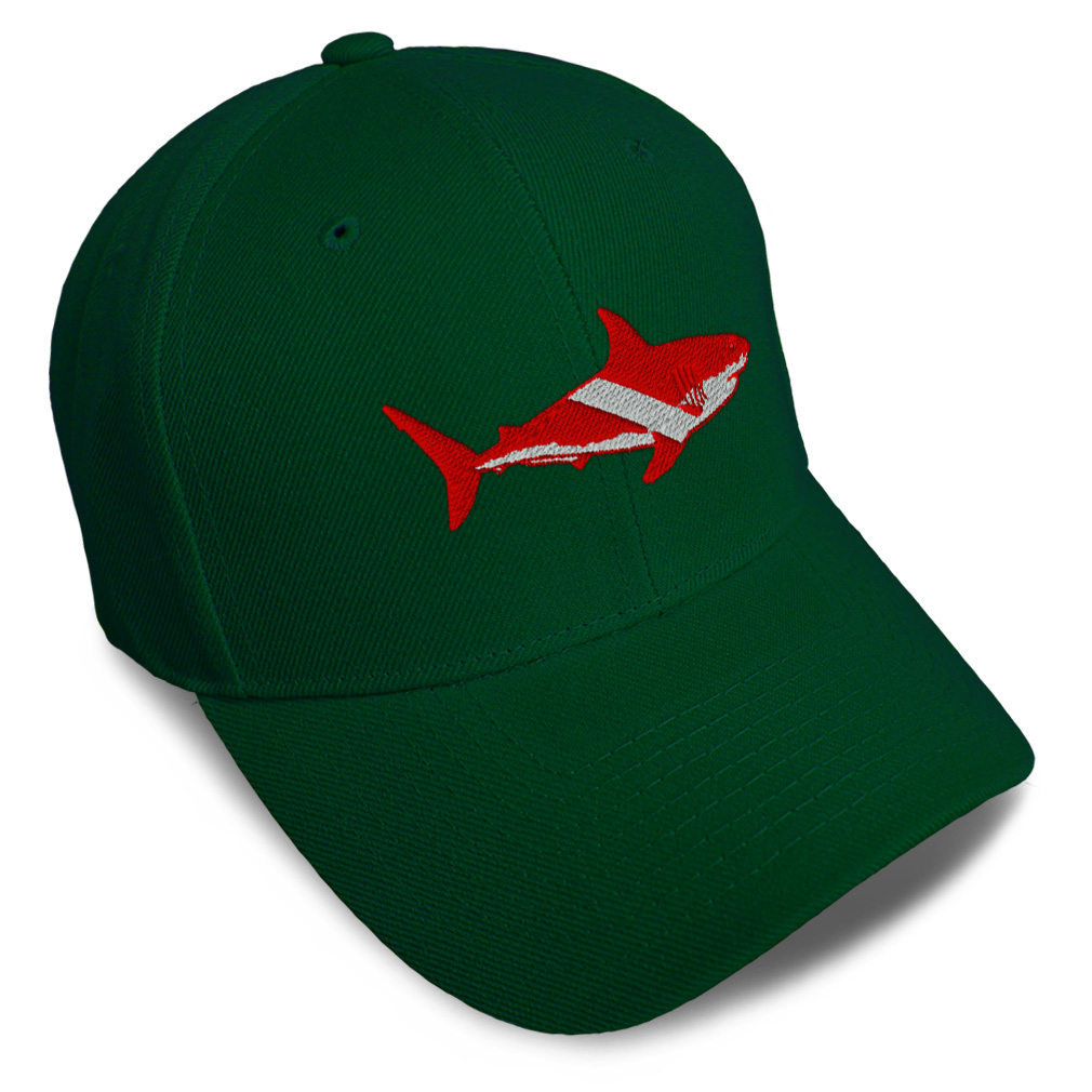 Baseball Cap Scuba Diving Flag Shark Embroidery Dad Hats for Men & Women 1 Size - Picture 10 of 41