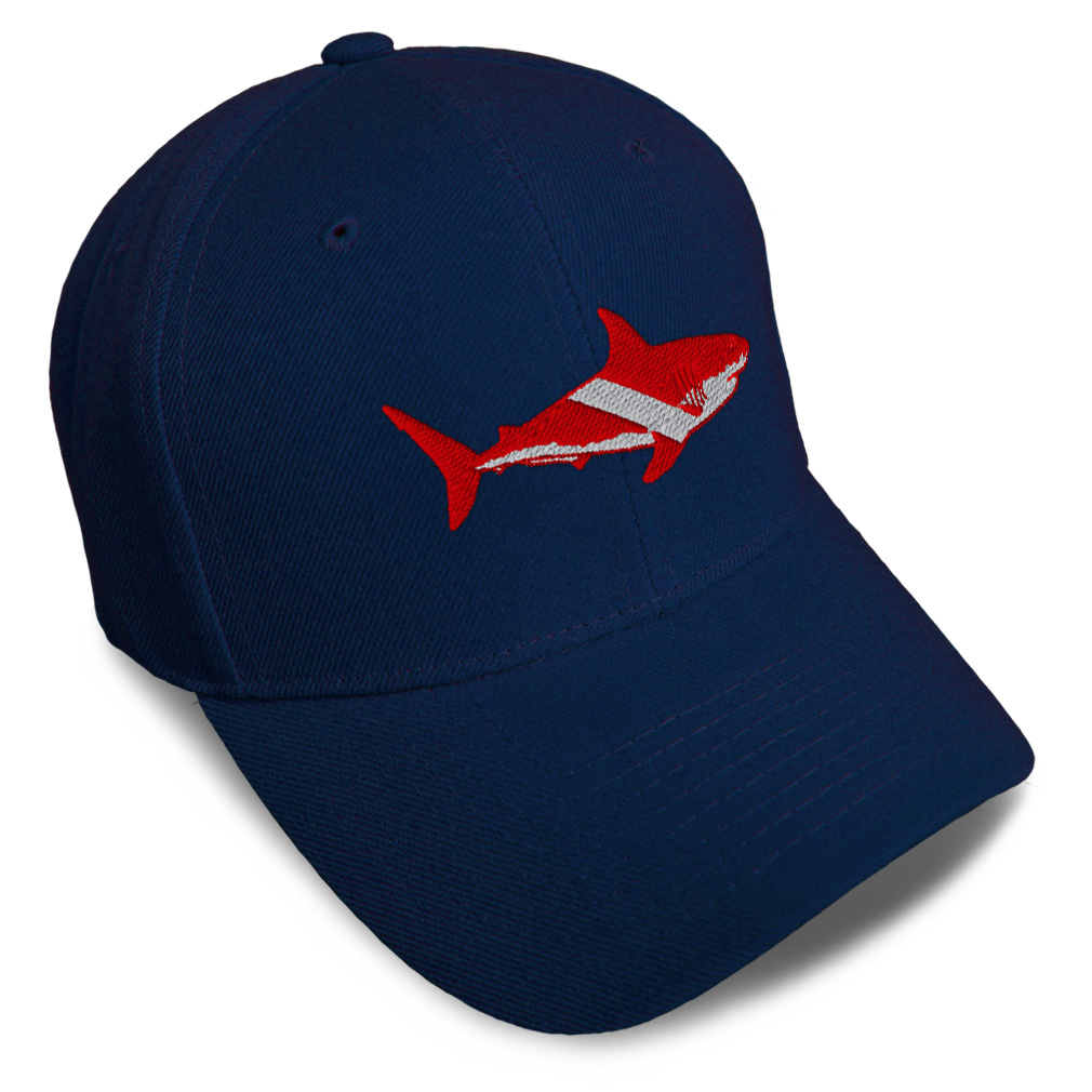 Baseball Cap Scuba Diving Flag Shark Embroidery Dad Hats for Men & Women 1 Size - Picture 22 of 41