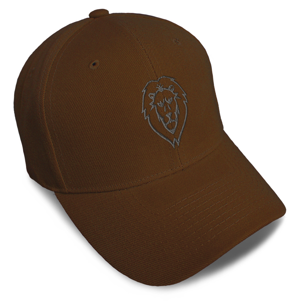 Baseball Cap Lion Face Monotone B Embroidery Dad Hats for Men & Women 1 Size - Picture 8 of 41