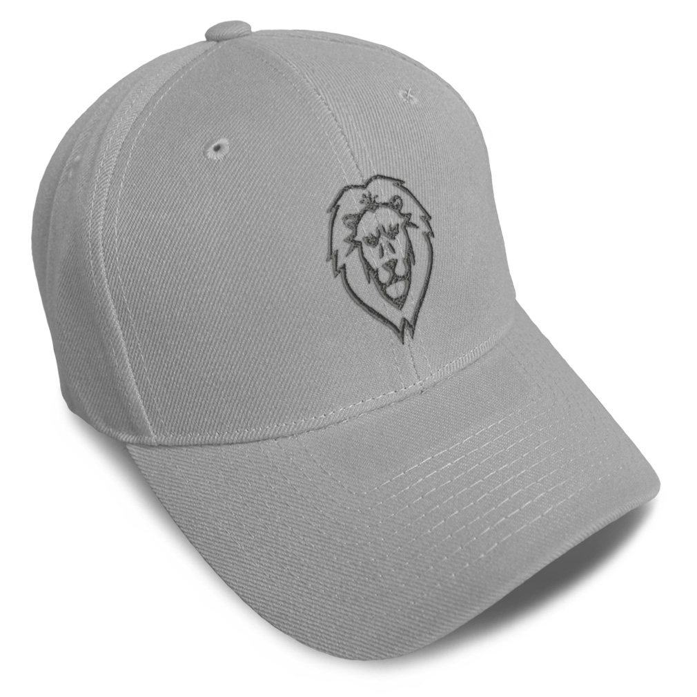 Baseball Cap Lion Face Monotone B Embroidery Dad Hats for Men & Women 1 Size - Picture 12 of 41