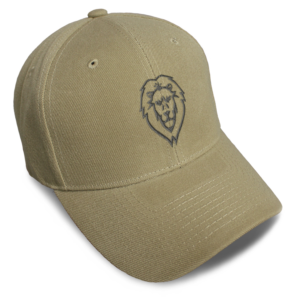 Baseball Cap Lion Face Monotone B Embroidery Dad Hats for Men & Women 1 Size - Picture 16 of 41
