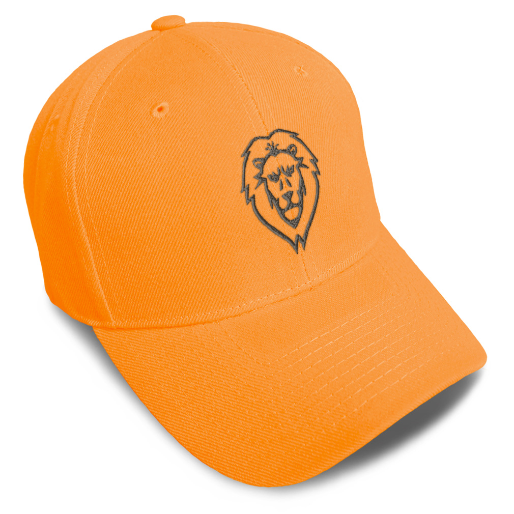 Baseball Cap Lion Face Monotone B Embroidery Dad Hats for Men & Women 1 Size - Picture 24 of 41