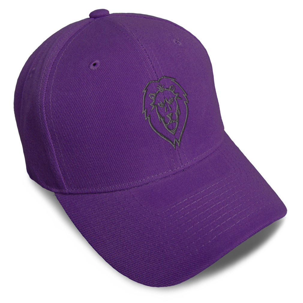 Baseball Cap Lion Face Monotone B Embroidery Dad Hats for Men & Women 1 Size - Picture 26 of 41