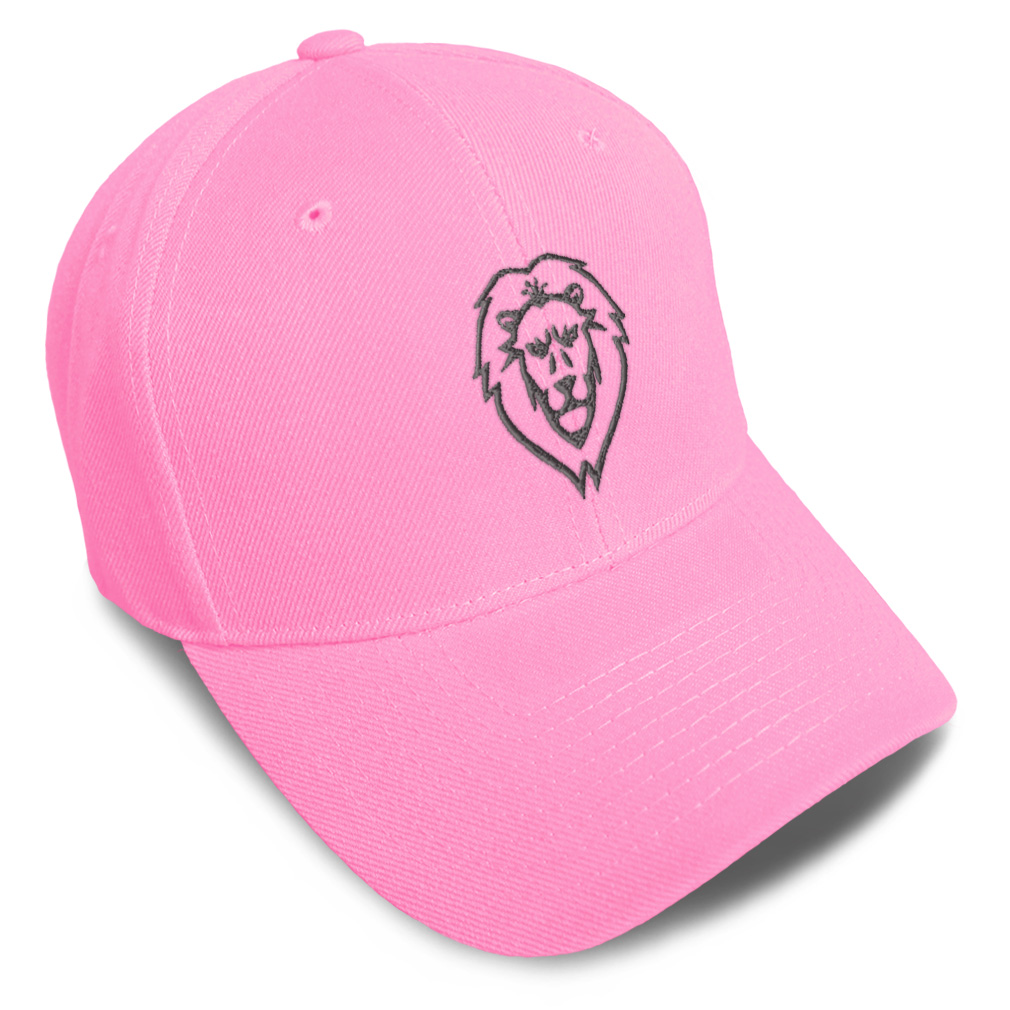 Baseball Cap Lion Face Monotone B Embroidery Dad Hats for Men & Women 1 Size - Picture 32 of 41