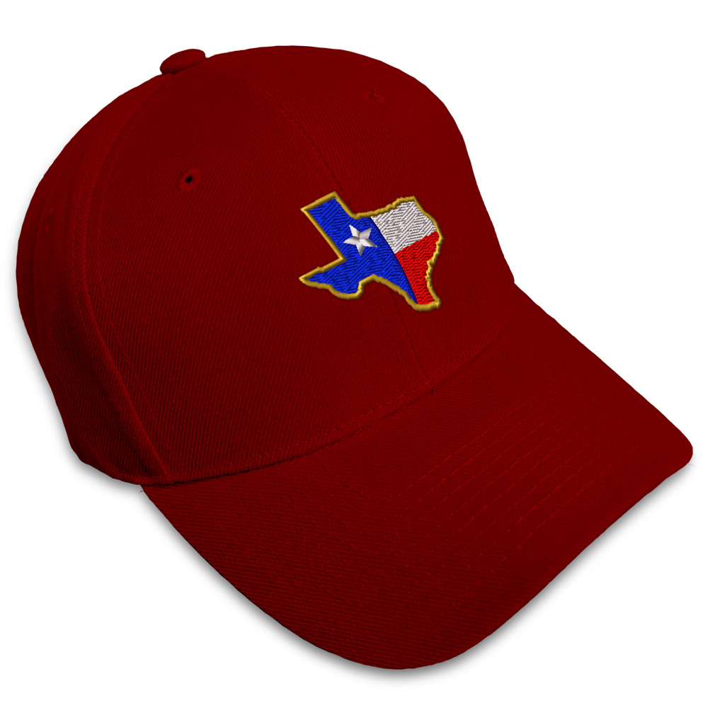 Baseball Cap Texas State Flag Map A Embroidery Dad Hats for Men & Women 1 Size - Picture 36 of 41