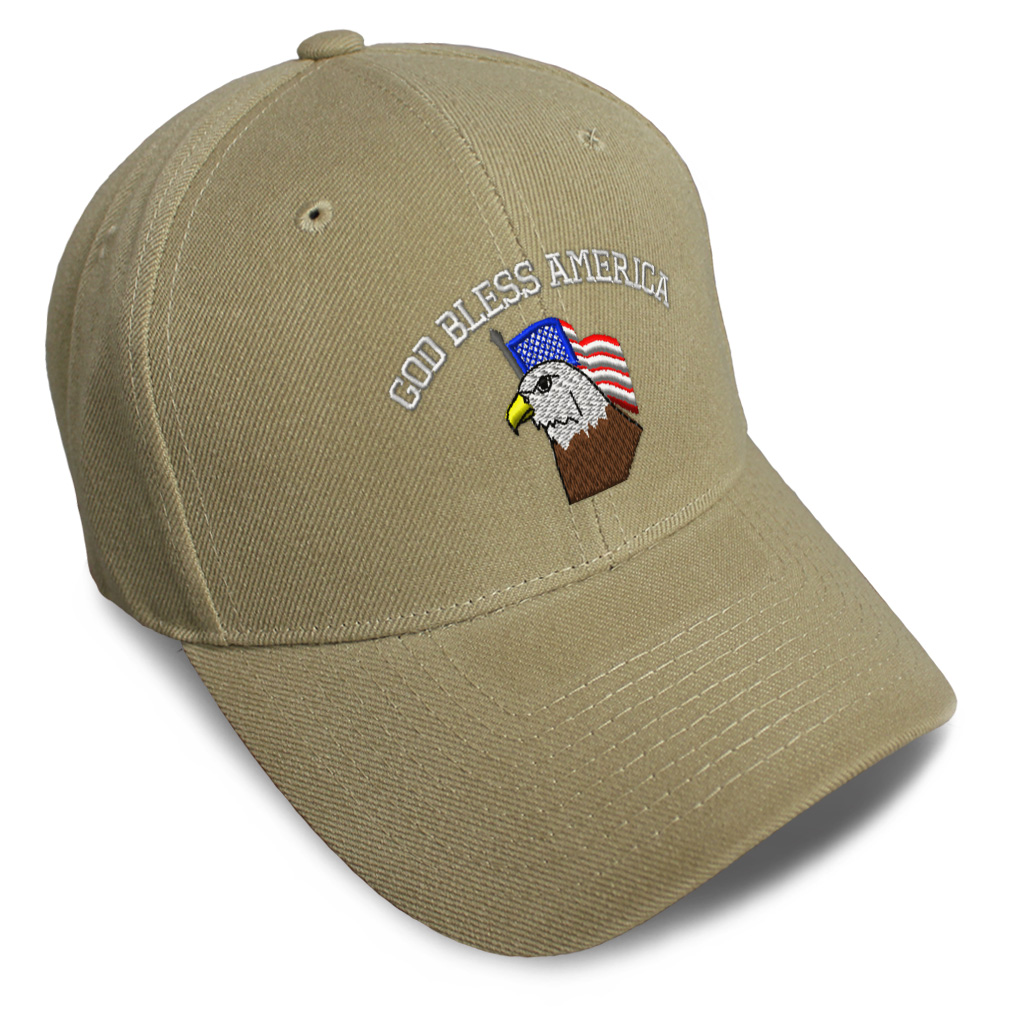 Baseball Cap U.S. Flag God Bless America Embroidery Dad Hats for Men & Women - Picture 16 of 41