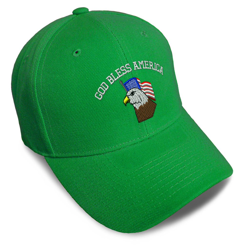 Baseball Cap U.S. Flag God Bless America Embroidery Dad Hats for Men & Women - Picture 18 of 41