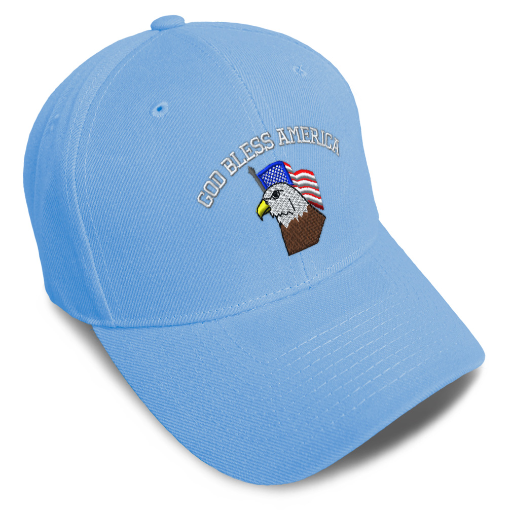 Baseball Cap U.S. Flag God Bless America Embroidery Dad Hats for Men & Women - Picture 20 of 41