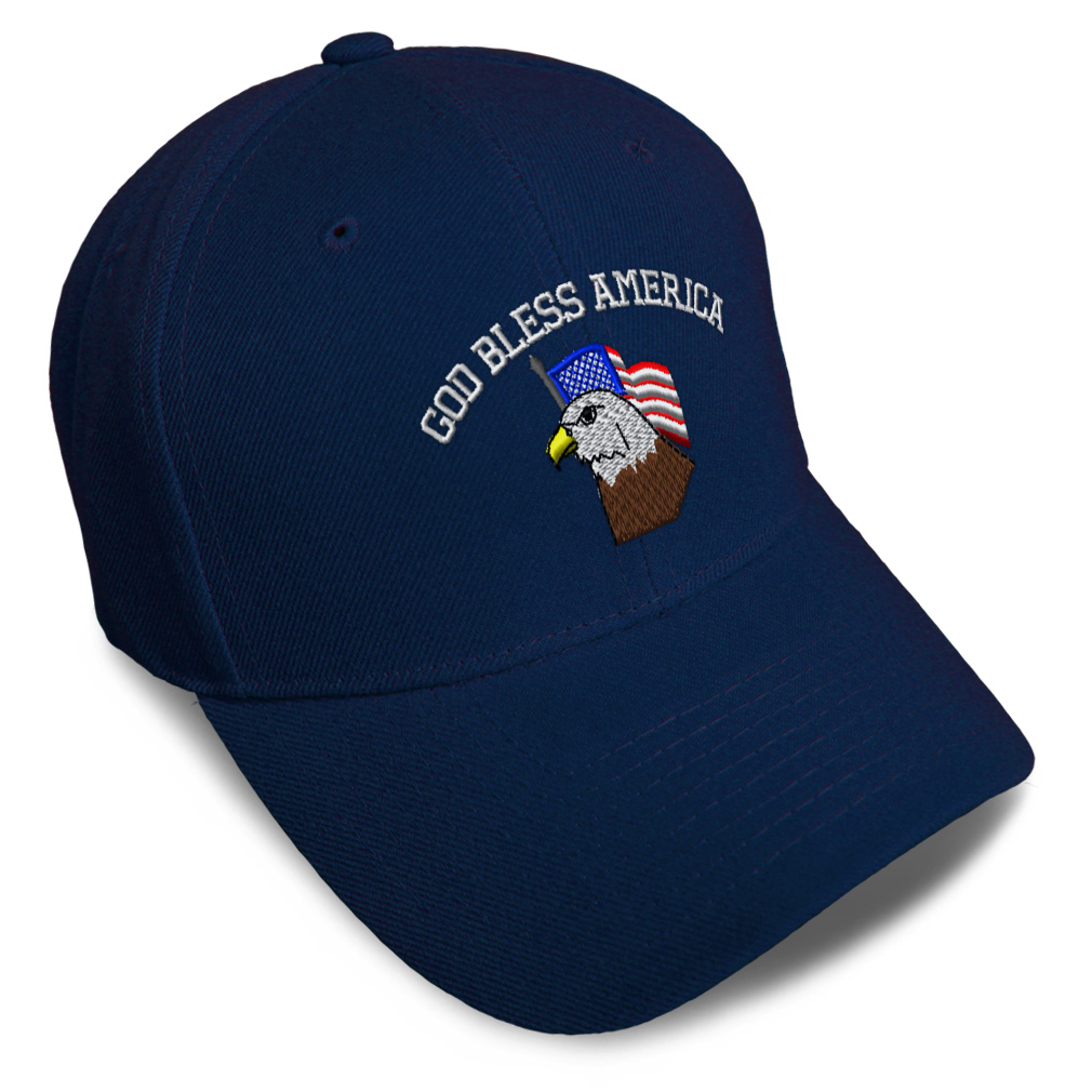 Baseball Cap U.S. Flag God Bless America Embroidery Dad Hats for Men & Women - Picture 22 of 41