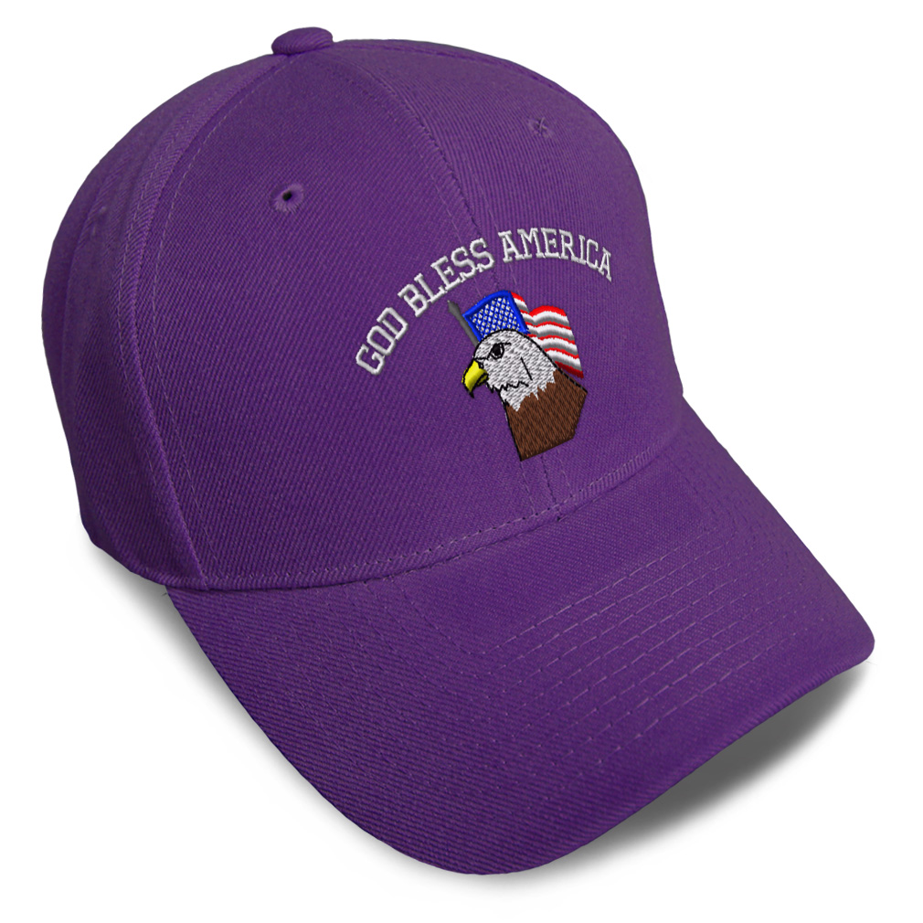 Baseball Cap U.S. Flag God Bless America Embroidery Dad Hats for Men & Women - Picture 26 of 41