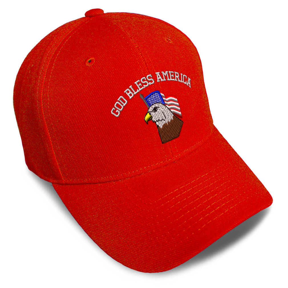 Baseball Cap U.S. Flag God Bless America Embroidery Dad Hats for Men & Women - Picture 28 of 41
