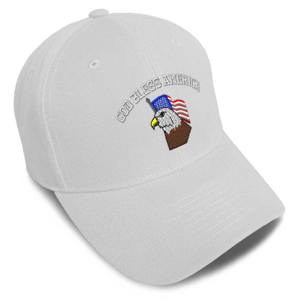 Baseball Cap U.S. Flag God Bless America Embroidery Dad Hats for Men & Women - Picture 34 of 41