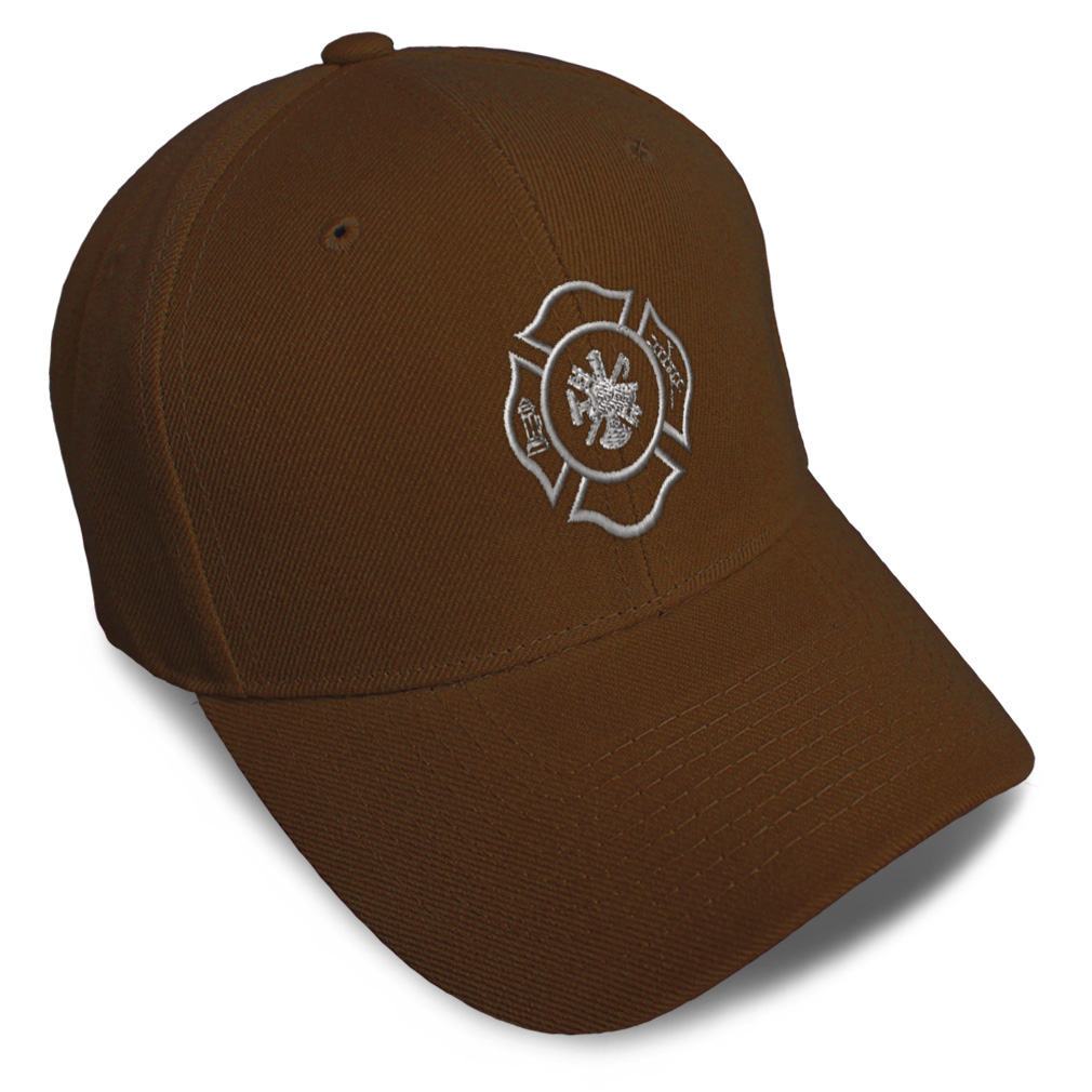Baseball Cap Firefighter Logo Silver Embroidery Dad Hats for Men & Women 1 Size - Picture 8 of 41