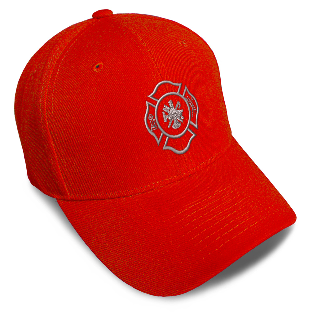Baseball Cap Firefighter Logo Silver Embroidery Dad Hats for Men & Women 1 Size - Picture 28 of 41