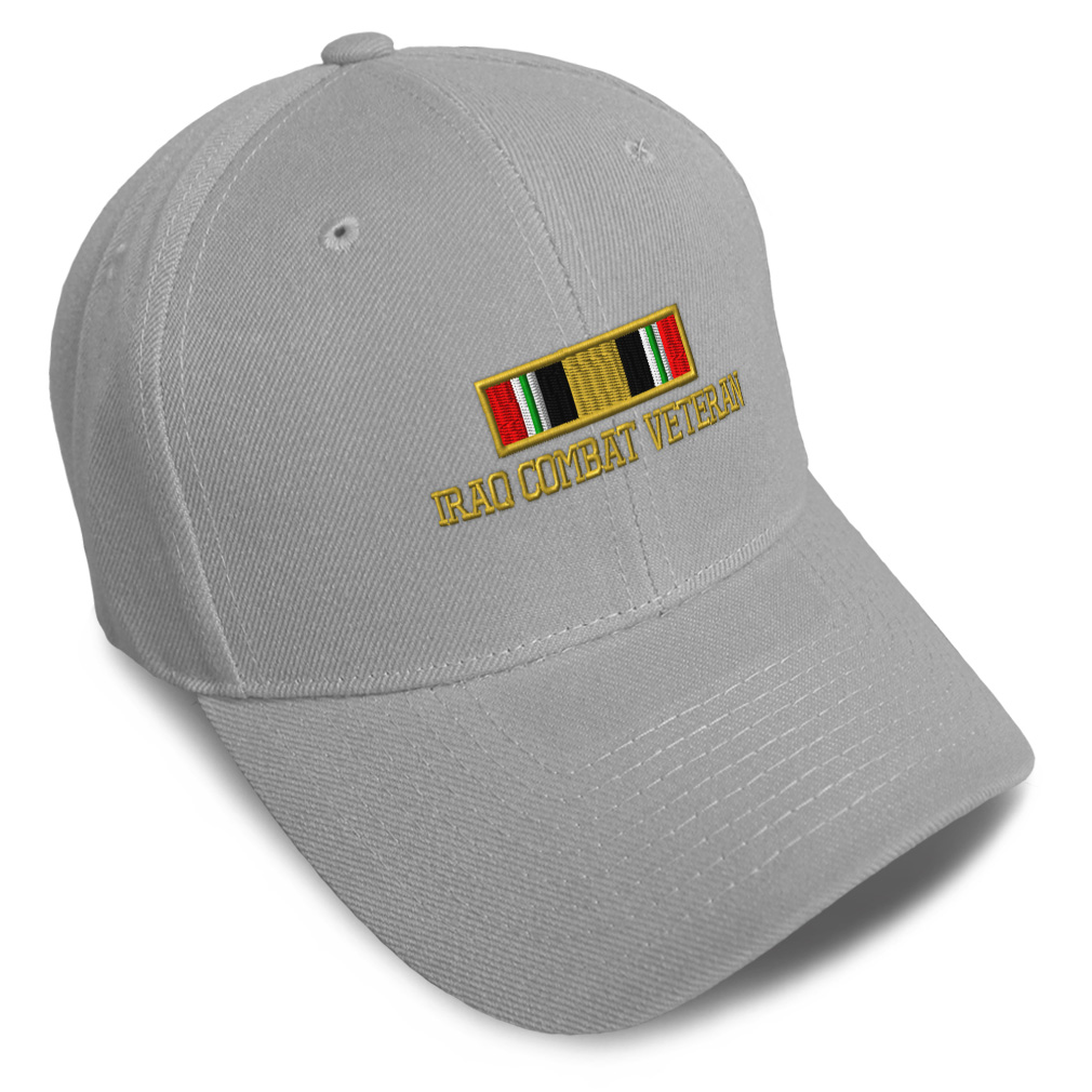 Baseball Cap Iraq Combat War Veteran Flag Embroidery Dad Hats for Men & Women - Picture 12 of 41