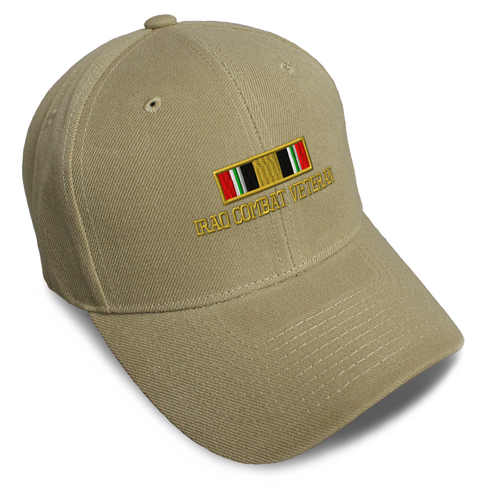 Baseball Cap Iraq Combat War Veteran Flag Embroidery Dad Hats for Men & Women - Picture 16 of 41