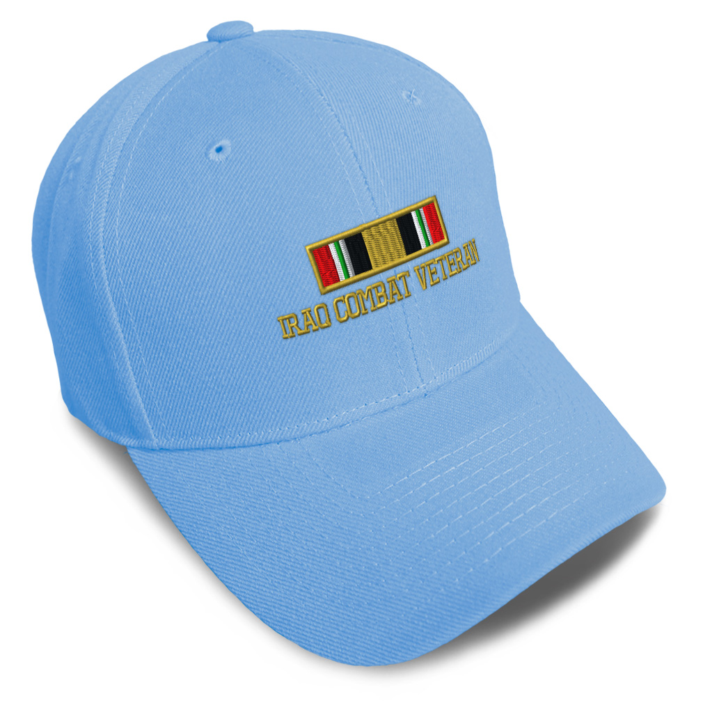 Baseball Cap Iraq Combat War Veteran Flag Embroidery Dad Hats for Men & Women - Picture 20 of 41
