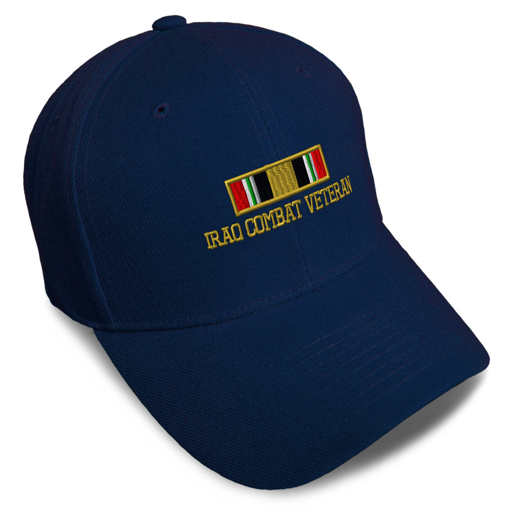 Baseball Cap Iraq Combat War Veteran Flag Embroidery Dad Hats for Men & Women - Picture 22 of 41