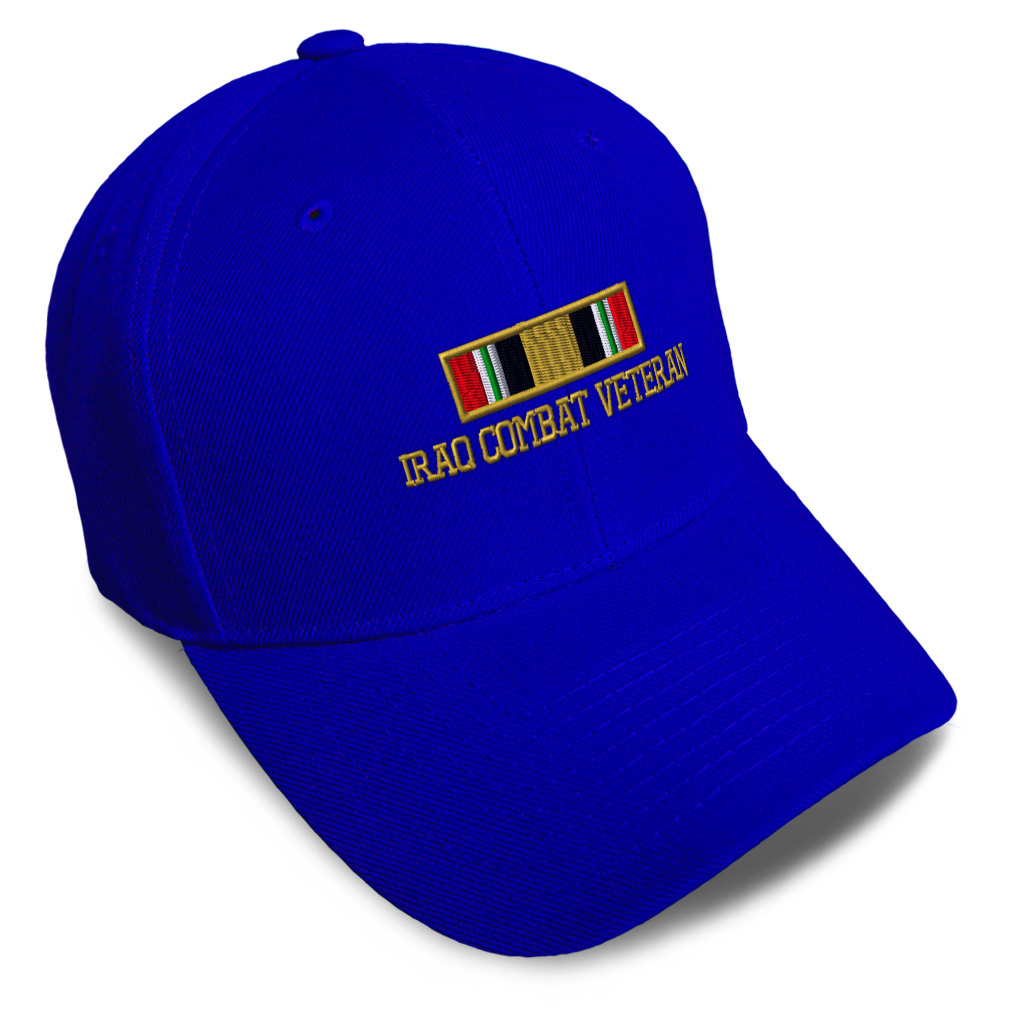 Baseball Cap Iraq Combat War Veteran Flag Embroidery Dad Hats for Men & Women - Picture 30 of 41