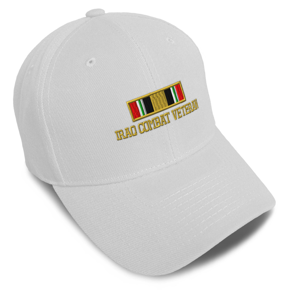 Baseball Cap Iraq Combat War Veteran Flag Embroidery Dad Hats for Men & Women - Picture 34 of 41