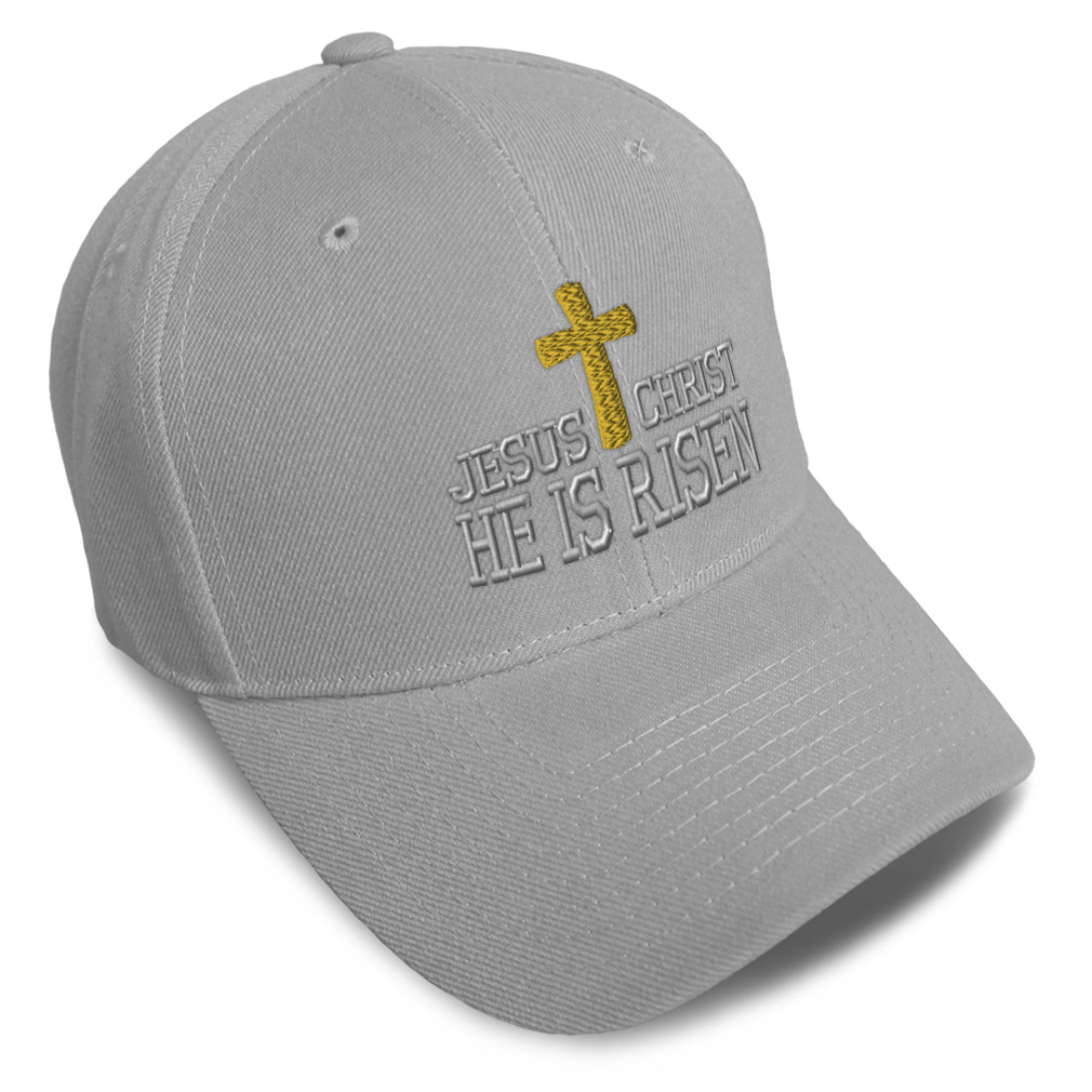 Baseball Cap Jesus Christ He Is Risen Embroidery Dad Hats for Men & Women 1 Size - Picture 12 of 41