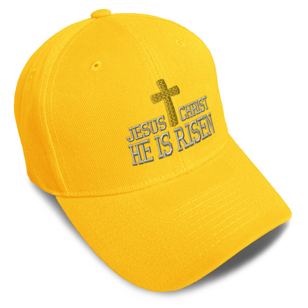 Baseball Cap Jesus Christ He Is Risen Embroidery Dad Hats for Men & Women 1 Size - Picture 40 of 41