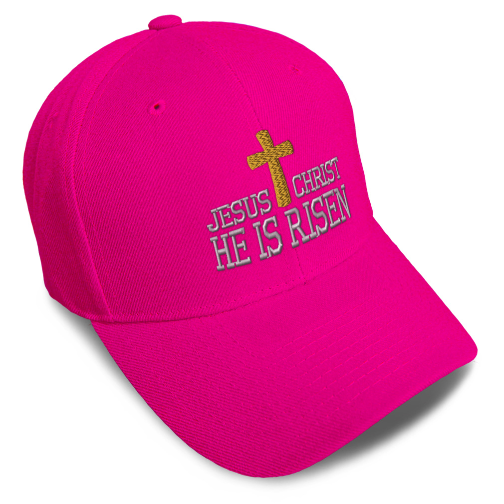 Baseball Cap Jesus Christ He Is Risen Embroidery Dad Hats for Men & Women 1 Size - Picture 14 of 41