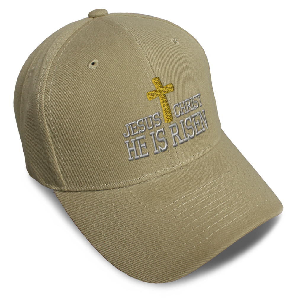 Baseball Cap Jesus Christ He Is Risen Embroidery Dad Hats for Men & Women 1 Size - Picture 16 of 41