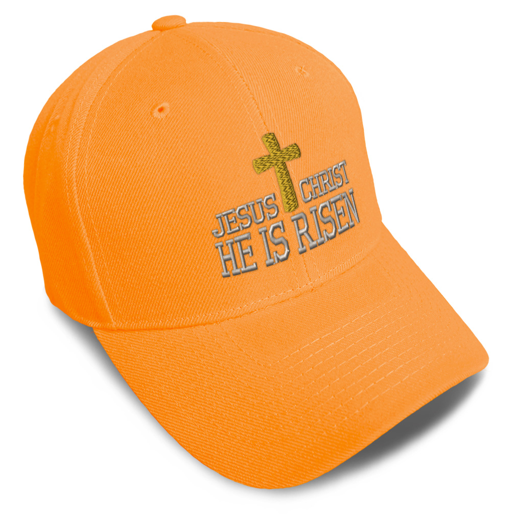 Baseball Cap Jesus Christ He Is Risen Embroidery Dad Hats for Men & Women 1 Size - Picture 24 of 41