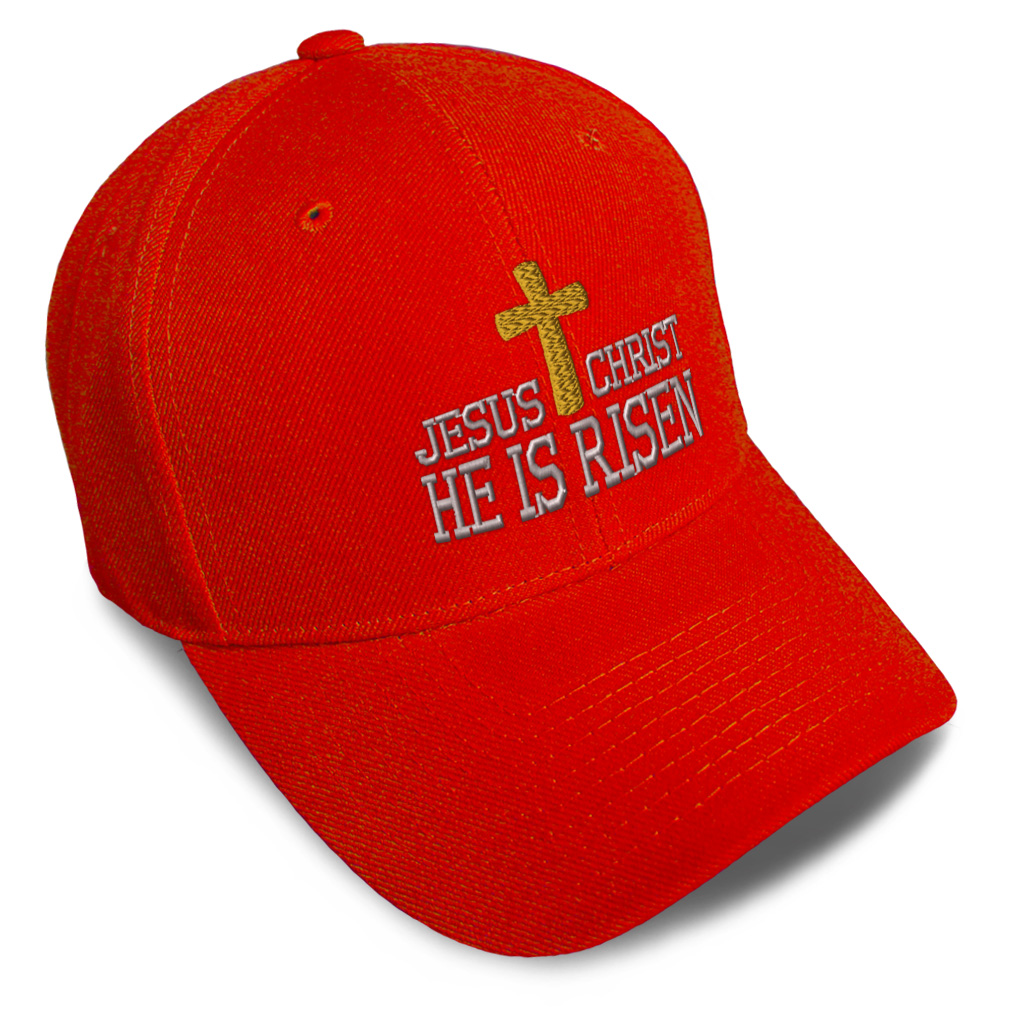 Baseball Cap Jesus Christ He Is Risen Embroidery Dad Hats for Men & Women 1 Size - Picture 28 of 41