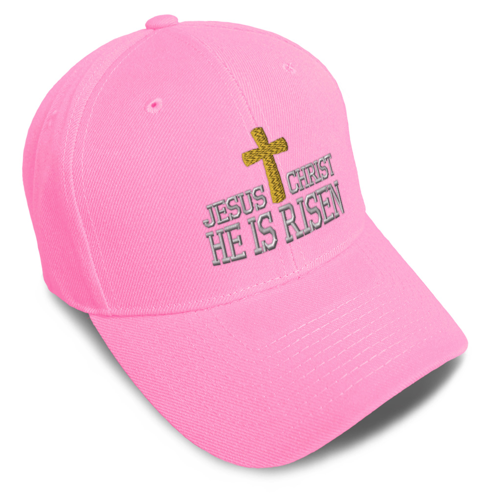 Baseball Cap Jesus Christ He Is Risen Embroidery Dad Hats for Men & Women 1 Size - Picture 32 of 41