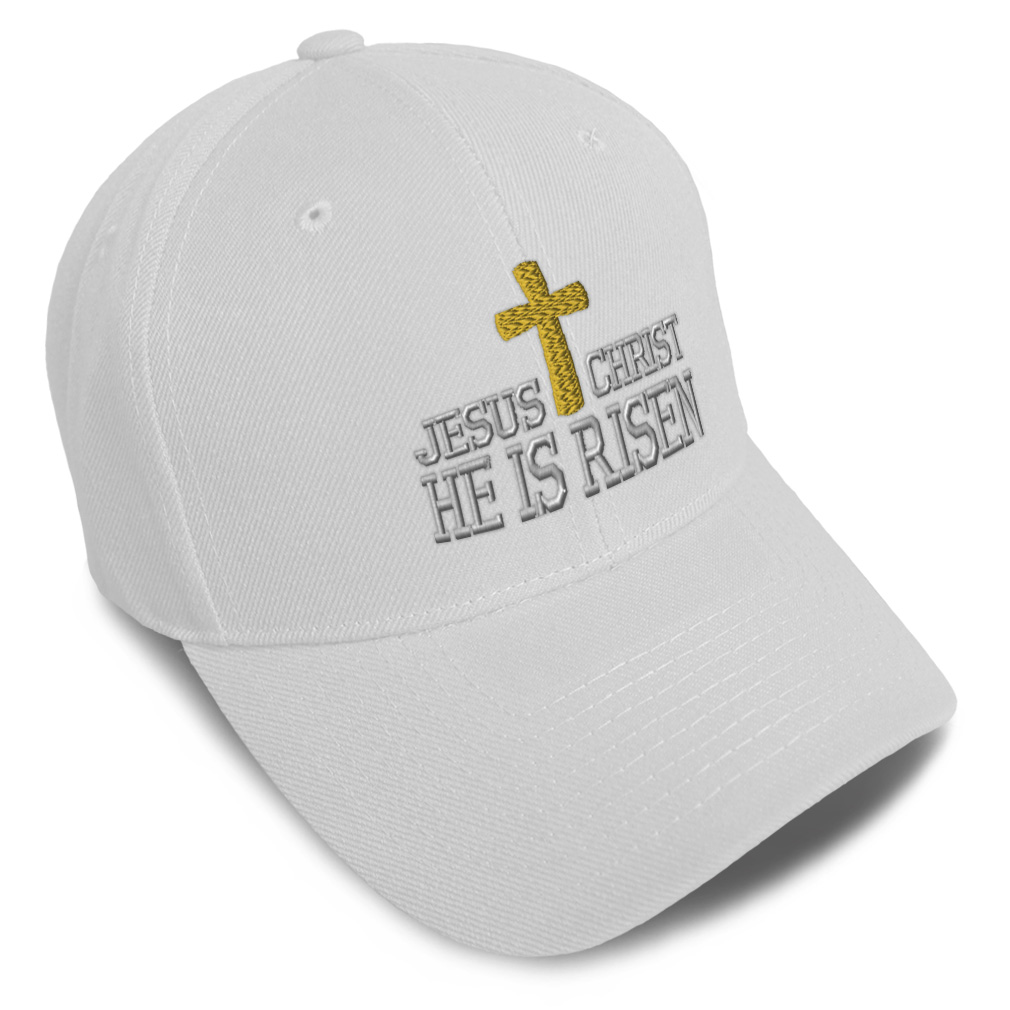 Baseball Cap Jesus Christ He Is Risen Embroidery Dad Hats for Men & Women 1 Size - Picture 34 of 41