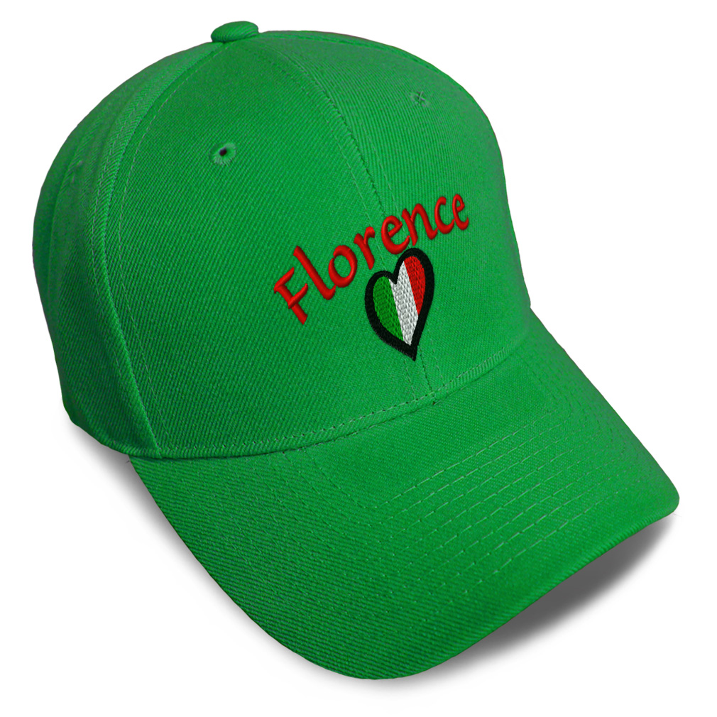 Baseball Cap Italy Heart Flag Italia Florence Embroidery  display picture 1