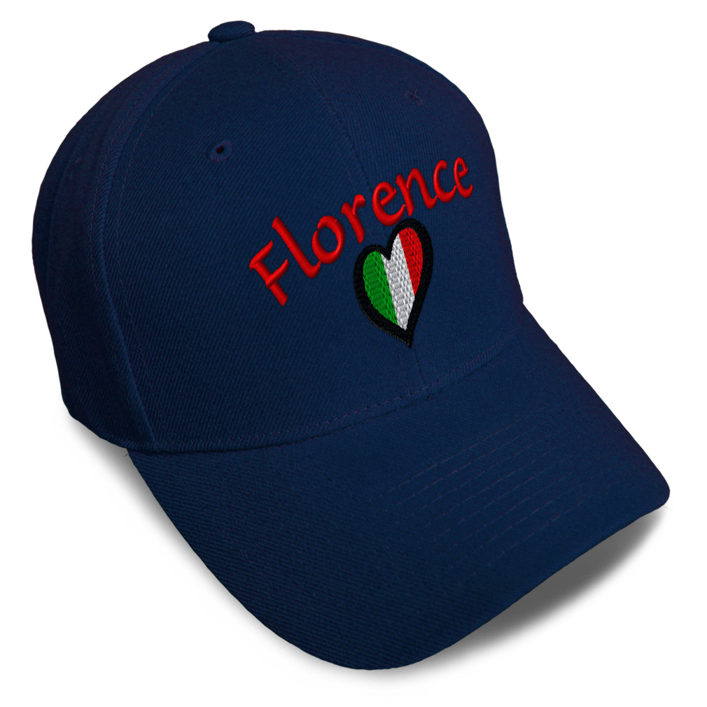 Baseball Cap Italy Heart Flag Italia Florence Embroidery  display picture 3