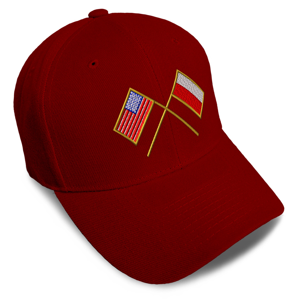 Baseball Cap Usa American Flag and Polish Poland Flag Dad Hats for Men & Women - Picture 36 of 41