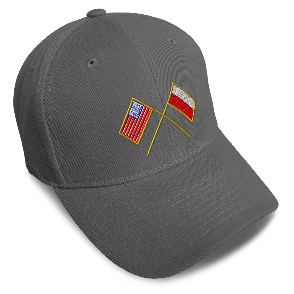Baseball Cap Usa American Flag and Polish Poland Flag Dad Hats for Men & Women - Picture 38 of 41