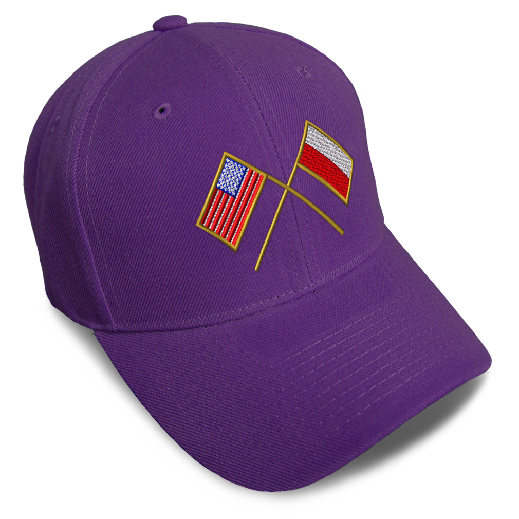 Baseball Cap Usa American Flag and Polish Poland Flag Dad Hats for Men & Women - Picture 26 of 41