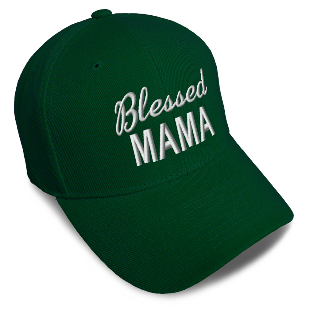 Baseball Cap Blessed Mama Acrylic Mommy Grateful Dad Hats for Men & Women 1 Size - Picture 10 of 43