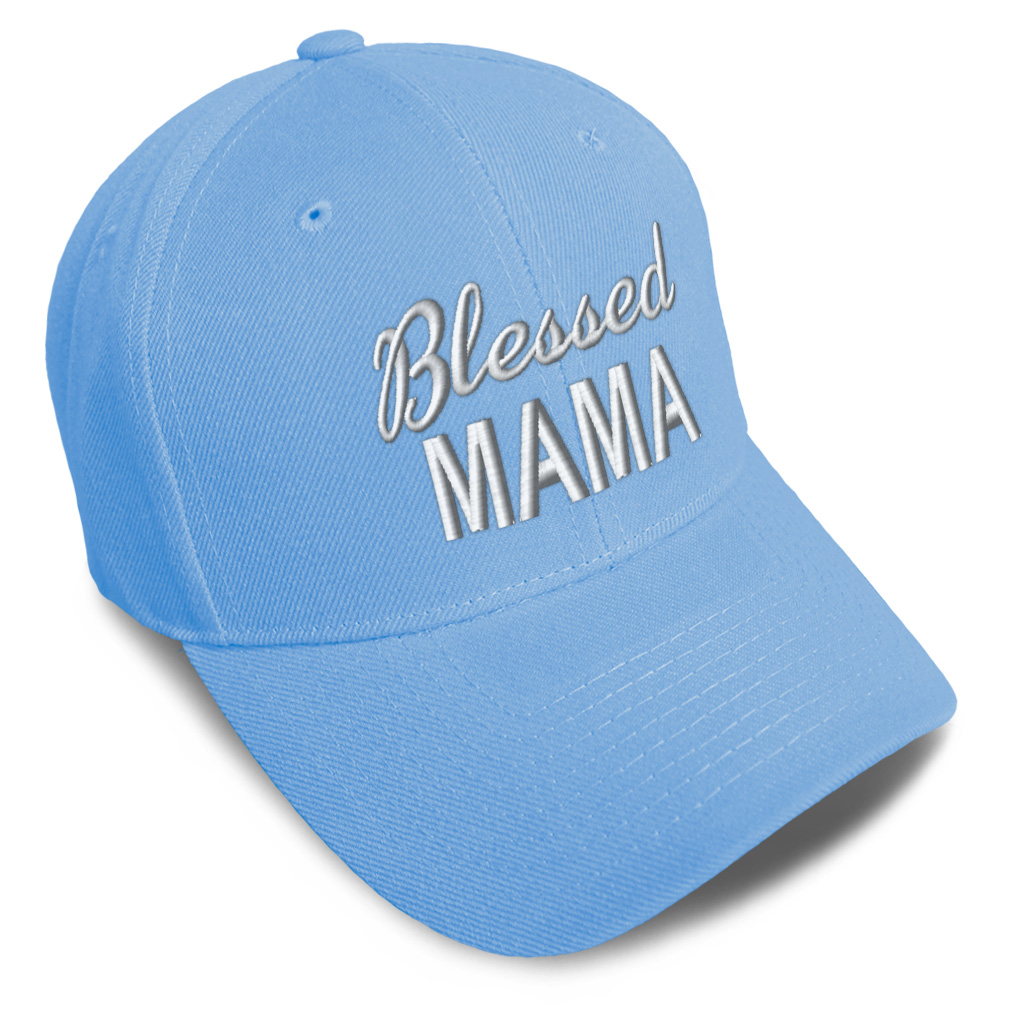 Baseball Cap Blessed Mama Acrylic Mommy Grateful Dad Hats for Men & Women 1 Size - Picture 20 of 43