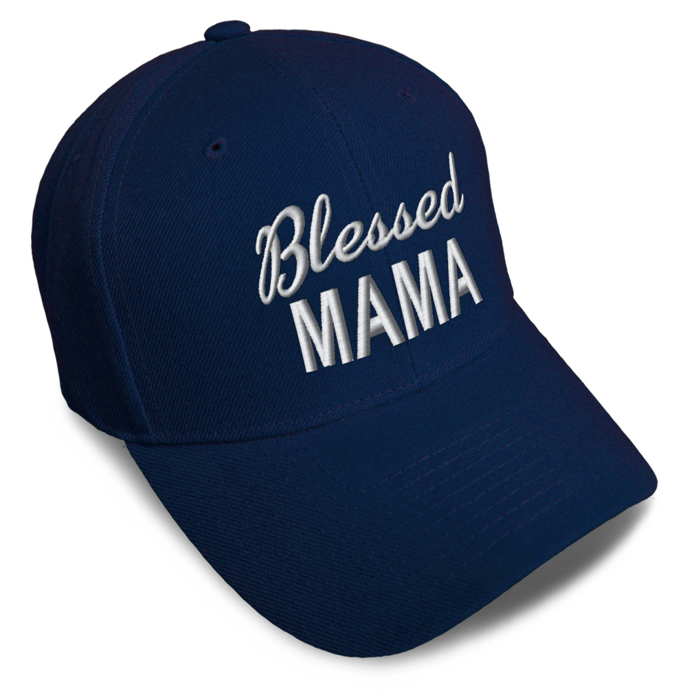 Baseball Cap Blessed Mama Acrylic Mommy Grateful Dad Hats for Men & Women 1 Size - Picture 22 of 43