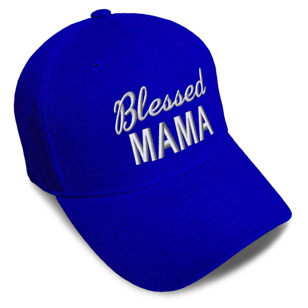 Baseball Cap Blessed Mama Acrylic Mommy Grateful Dad Hats for Men & Women 1 Size - Picture 30 of 43