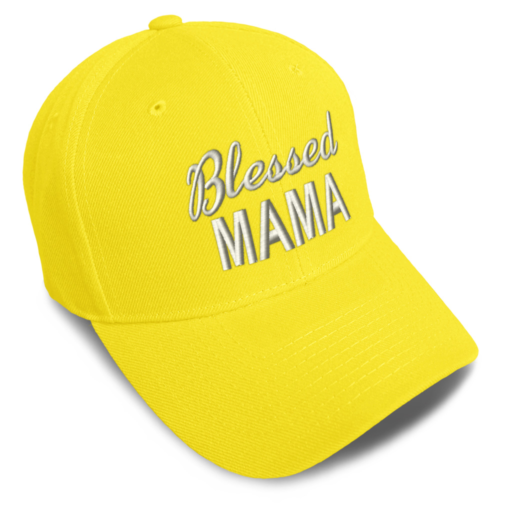 Baseball Cap Blessed Mama Acrylic Mommy Grateful Dad Hats for Men & Women 1 Size - Picture 42 of 43