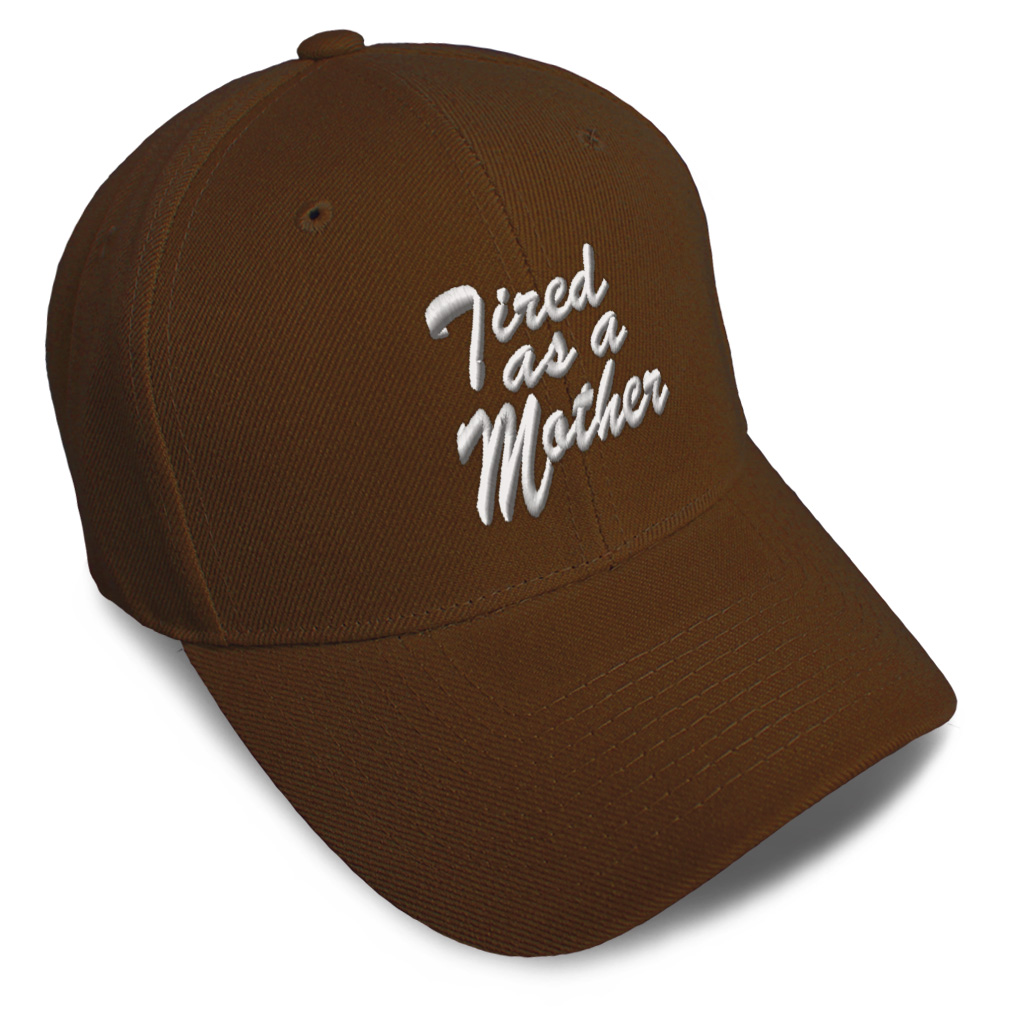 Baseball Cap Tired as A Mother Acrylic Mom Bed Dad Hats for Men & Women 1 Size - Picture 8 of 43