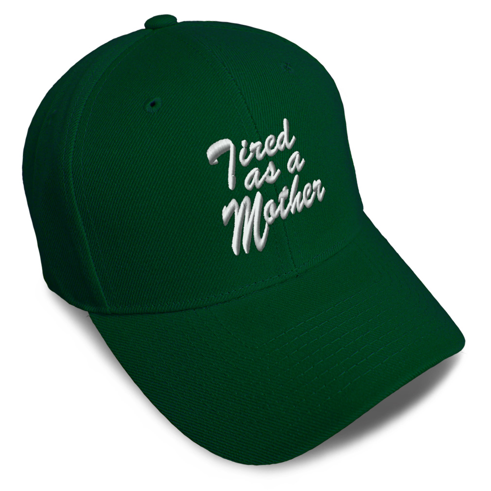 Baseball Cap Tired as A Mother Acrylic Mom Bed Dad Hats for Men & Women 1 Size - Picture 10 of 43