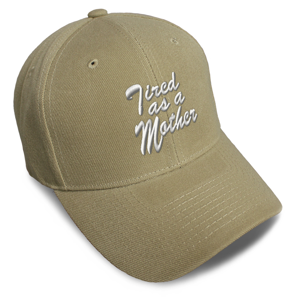 Baseball Cap Tired as A Mother Acrylic Mom Bed Dad Hats for Men & Women 1 Size - Picture 16 of 43