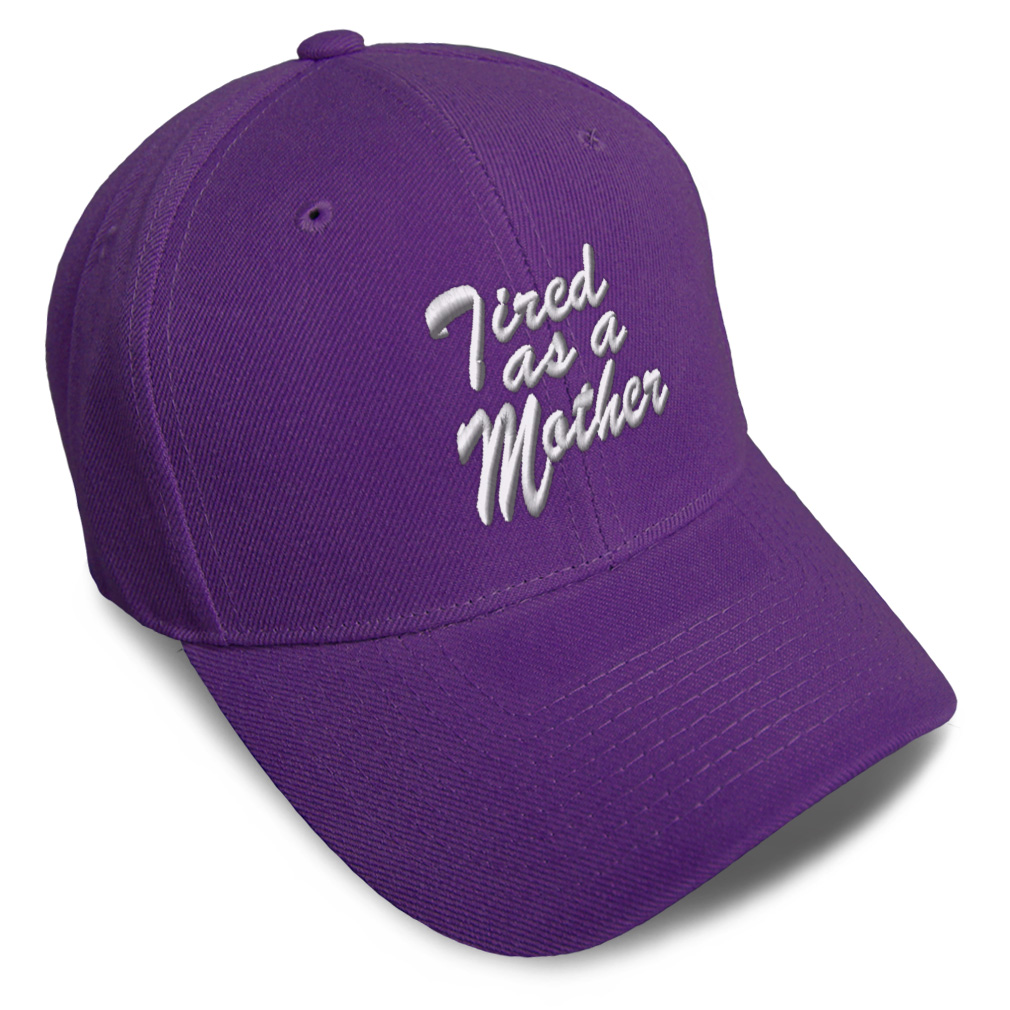 Baseball Cap Tired as A Mother Acrylic Mom Bed Dad Hats for Men & Women 1 Size - Picture 26 of 43