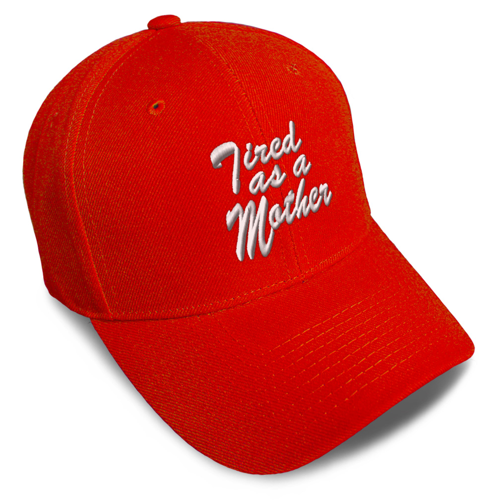 Baseball Cap Tired as A Mother Acrylic Mom Bed Dad Hats for Men & Women 1 Size - Picture 28 of 43