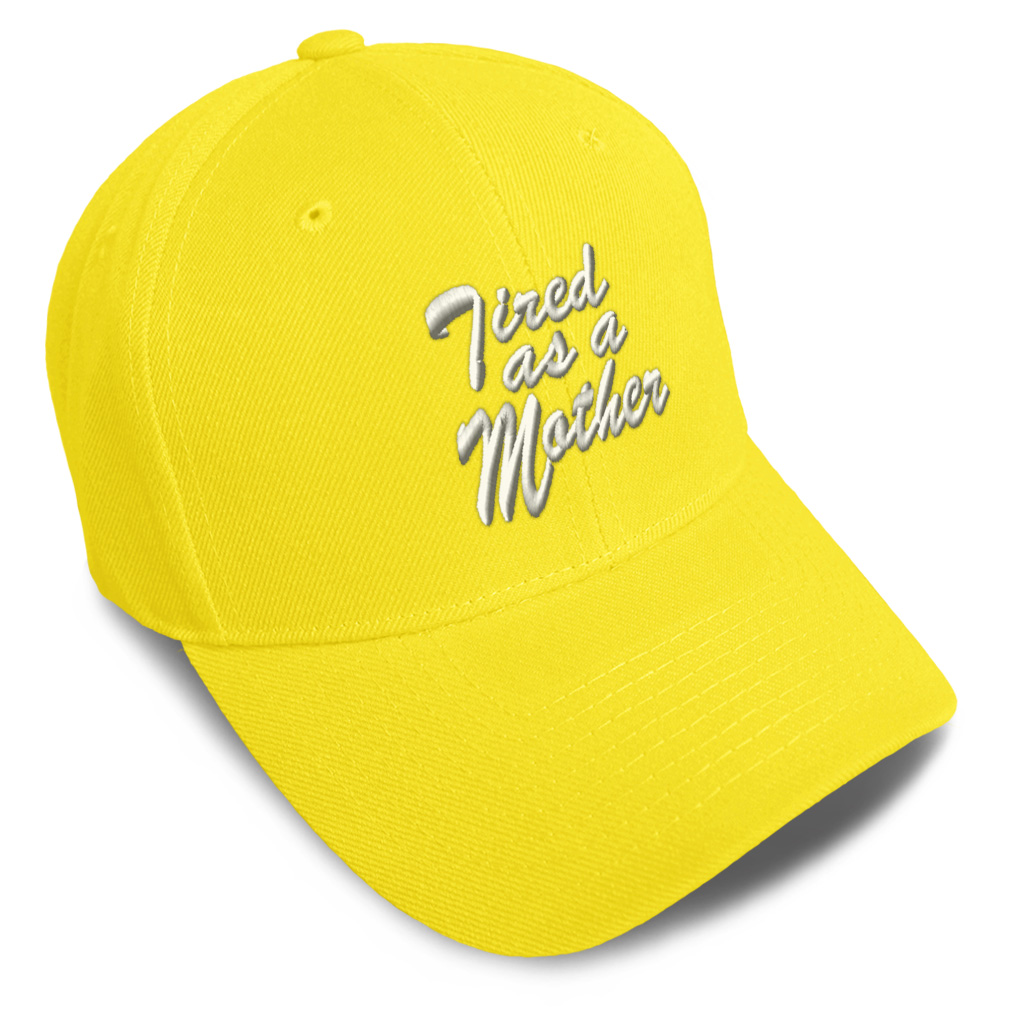 Baseball Cap Tired as A Mother Acrylic Mom Bed Dad Hats for Men & Women 1 Size - Picture 42 of 43