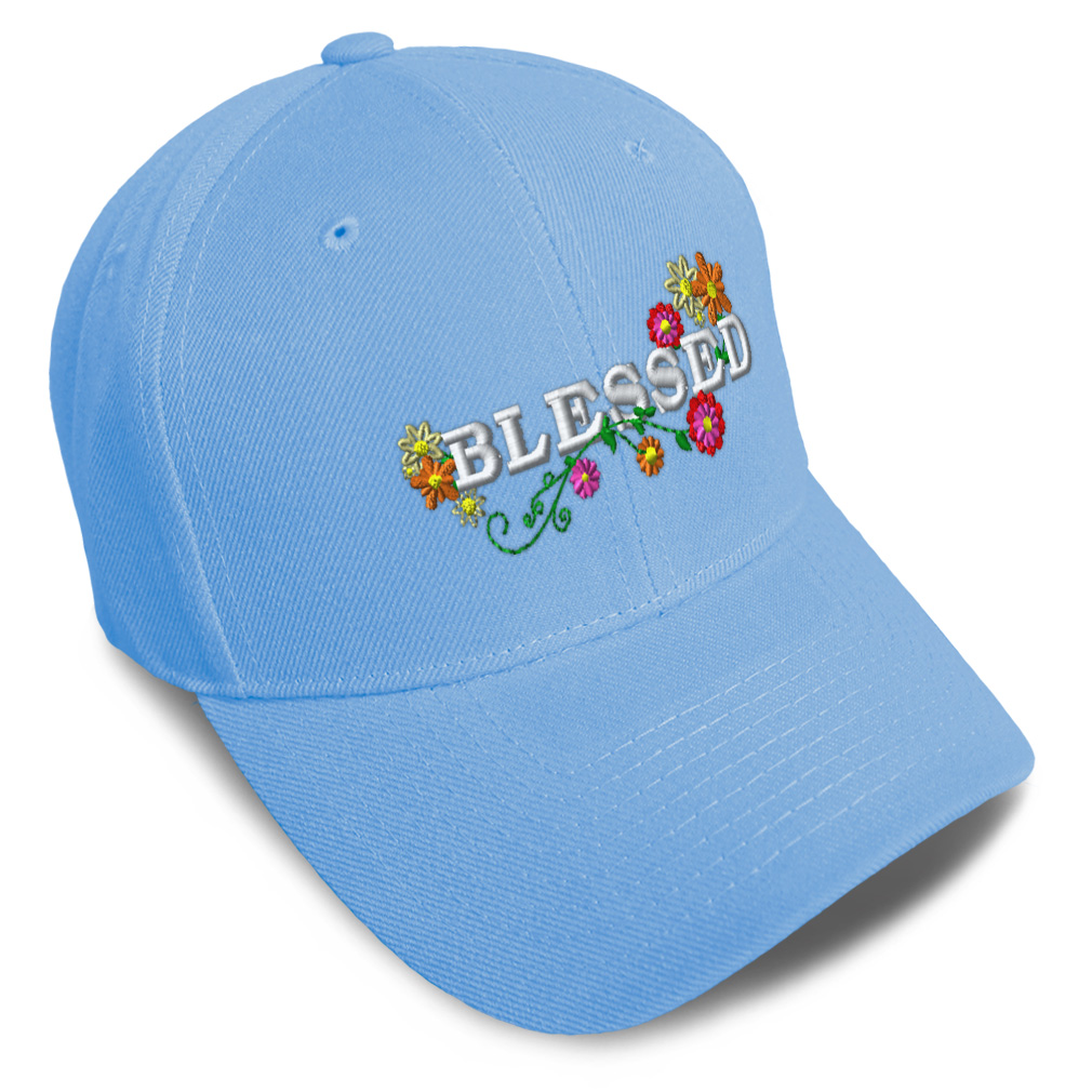 Baseball Cap Blessed Style C Acrylic God Faith Dad Hats for Men & Women 1 Size - Picture 20 of 43