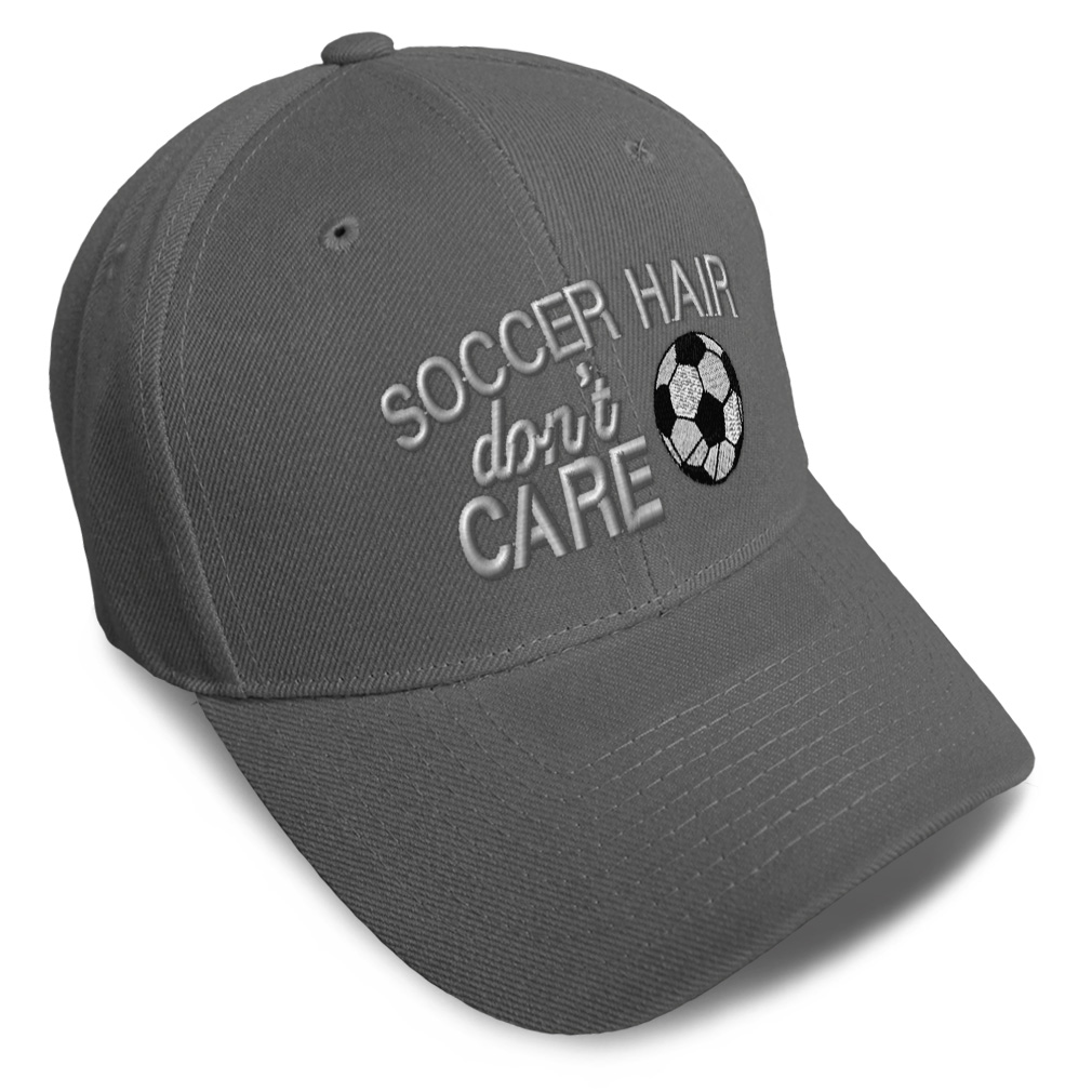 Baseball Cap Soccer Hair Don'T Care 